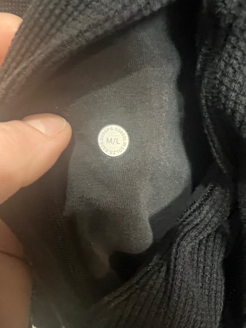 61. Lululemon black waffle athletic hoodie - Picture 7 of 11
